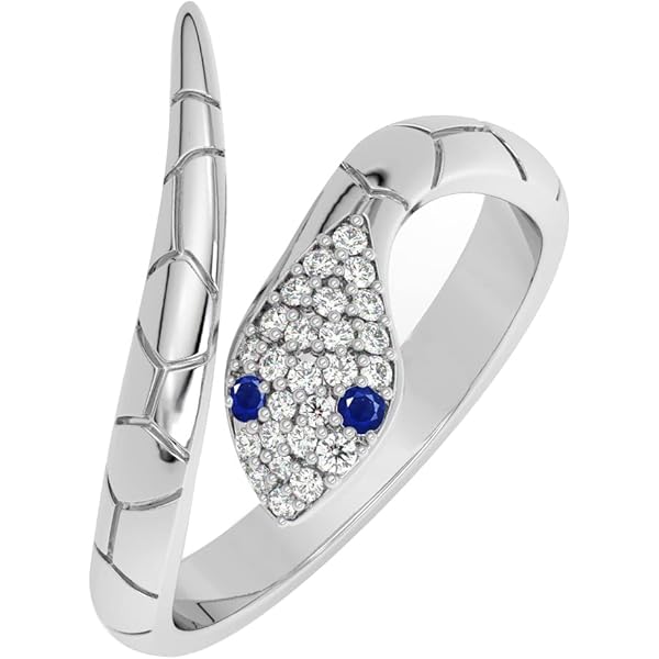 DF Store Stainless Steel Alloy Snake Finger Ring Serpent Ring